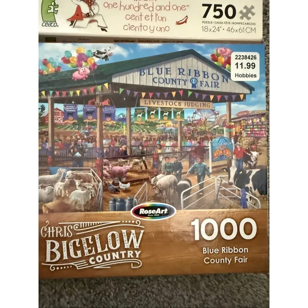 Set of 4 Puzzles Kodak Brain Tree RoseArt Ceaco